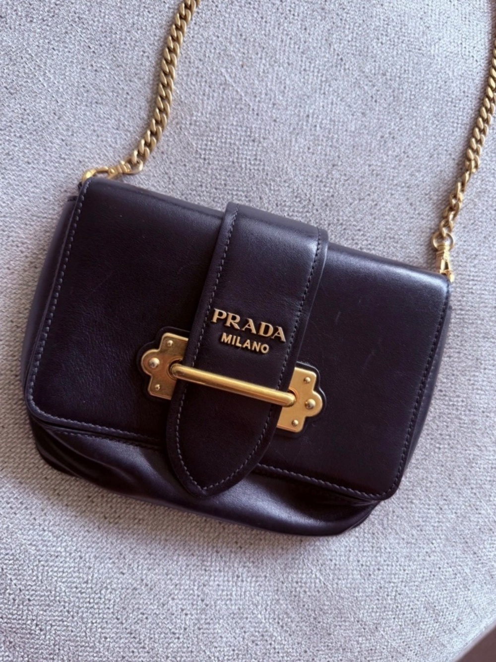Prada City Calf Leather Cahier